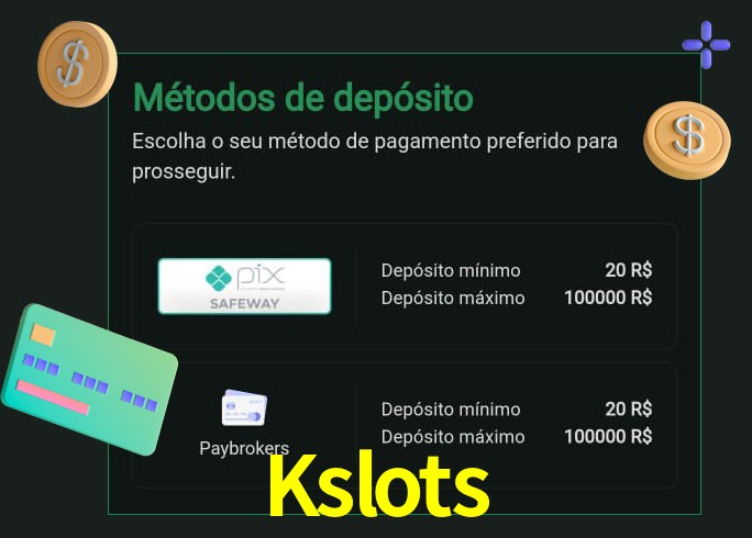O cassino Kslots oferece uma grande variedade de métodos de pagamento